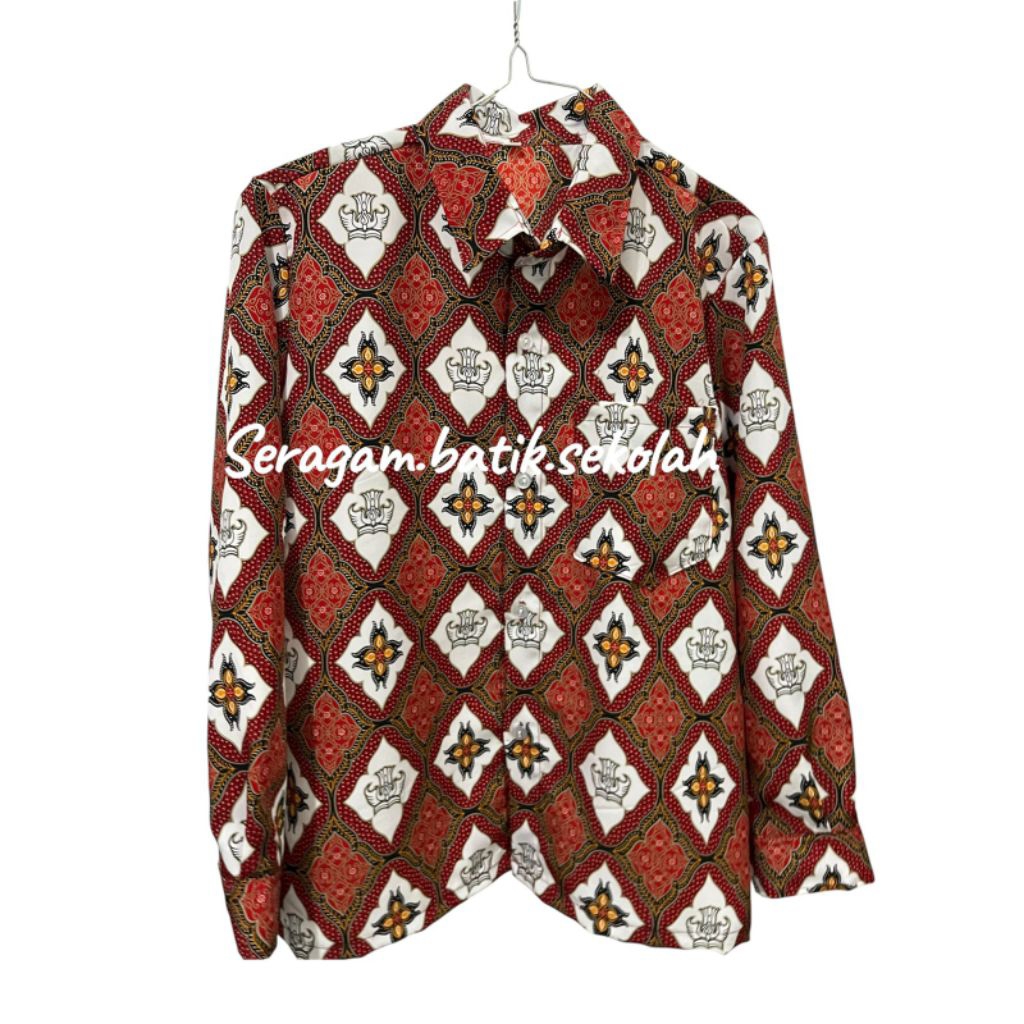 Seragam SD/ Seragam batik SD/ Seragam sekolah/ Batik sekolah/ Seragam nasional/ Rengganis merah/ ata