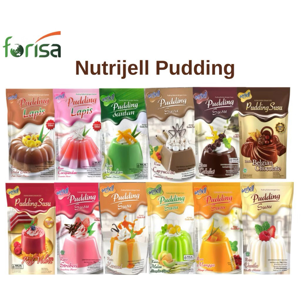 

NUTRIJELL PUDING SUSU SANTAN 145 GRAM ANEKA RASA PUDDING ALL VARIANT BUAH NUTRIJEL COKLAT MANGGA VANILA PANDAN 170 gr 110 142 130 120 GROSIR MURAH SNACK MAKANAN RINGAN LAPIS SERBUK PUDING HALAL BPOM