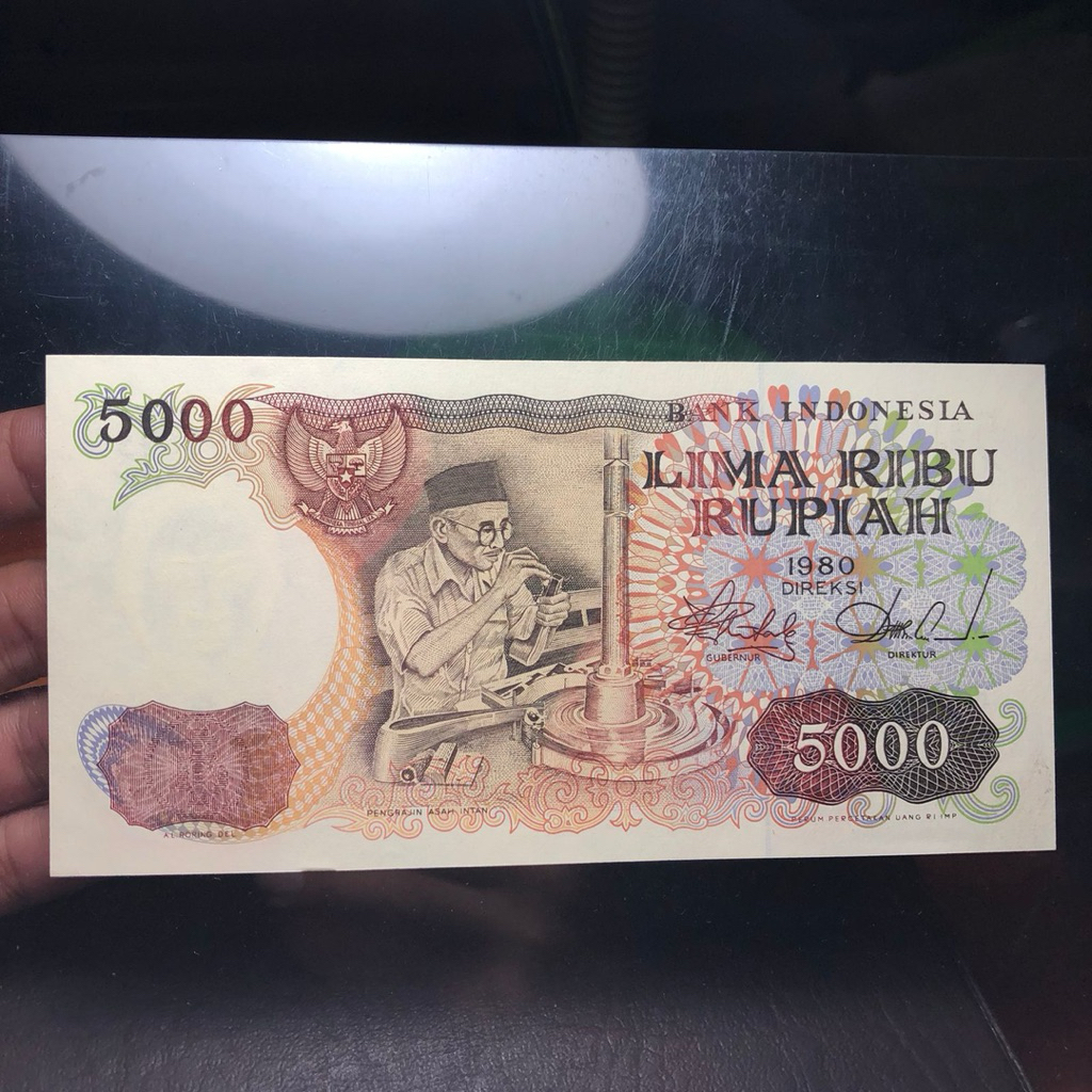 Uang Kuno 5000 Asah Intan 1980