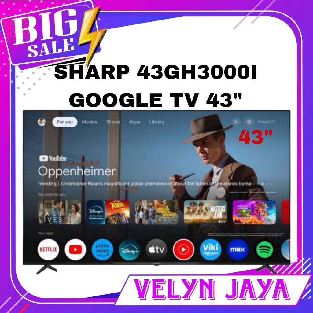 TV sharp 43 inch google tv sharp 43 inch 43gh3000i