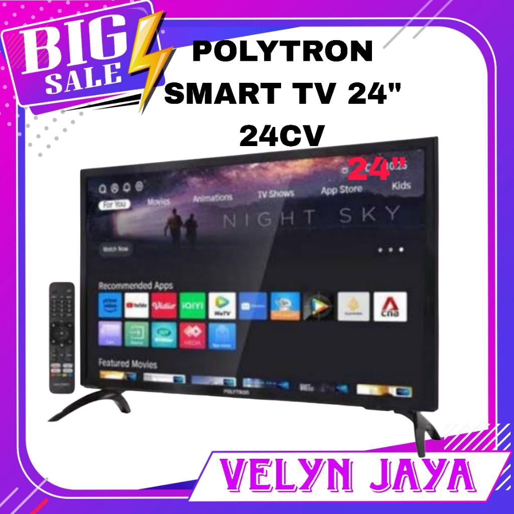 Smart tv polytron 24 inch smart tv murah polytron 24 inch