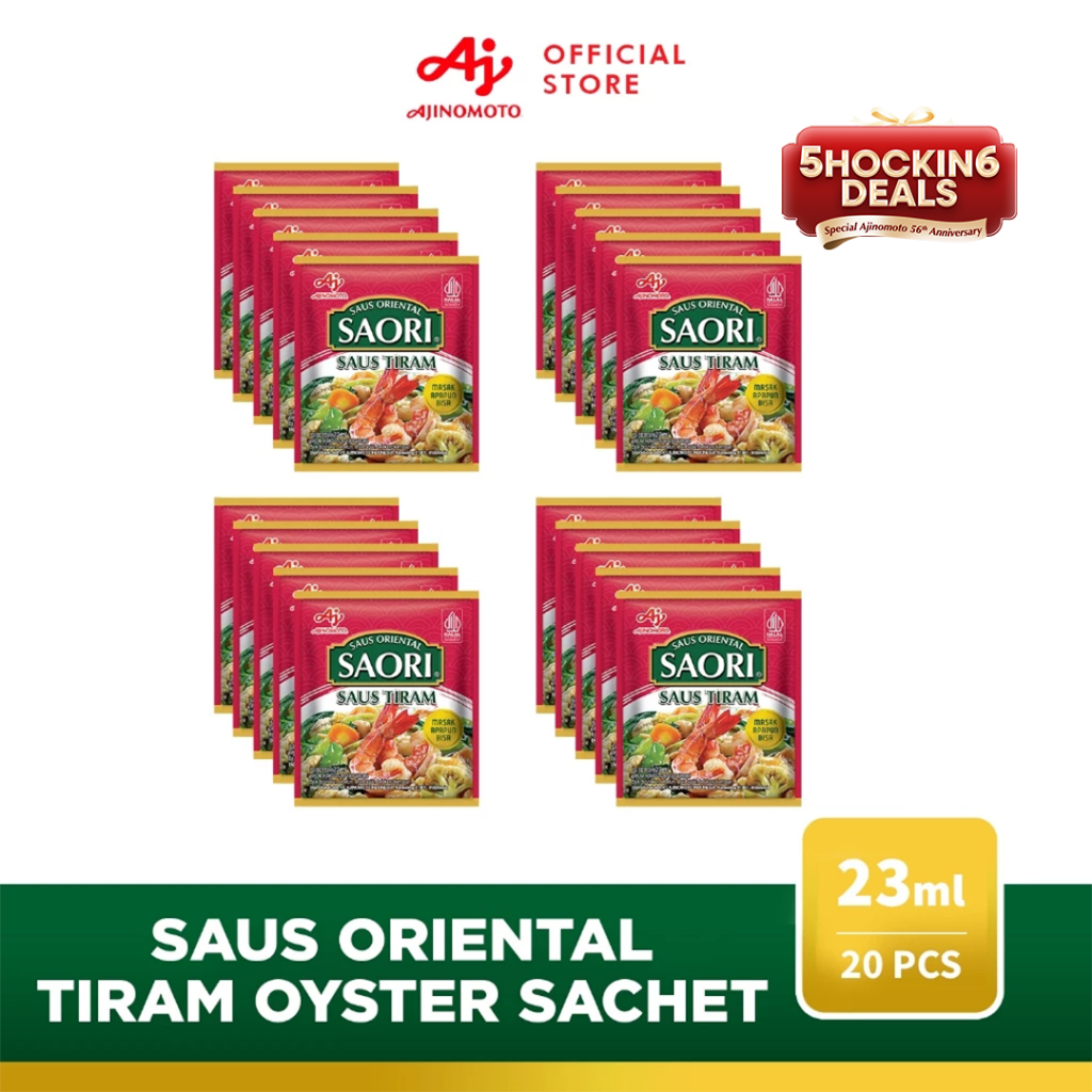 

SAORI® Saus Tiram Oriental Oyster Sachet 23ml (20 pcs)