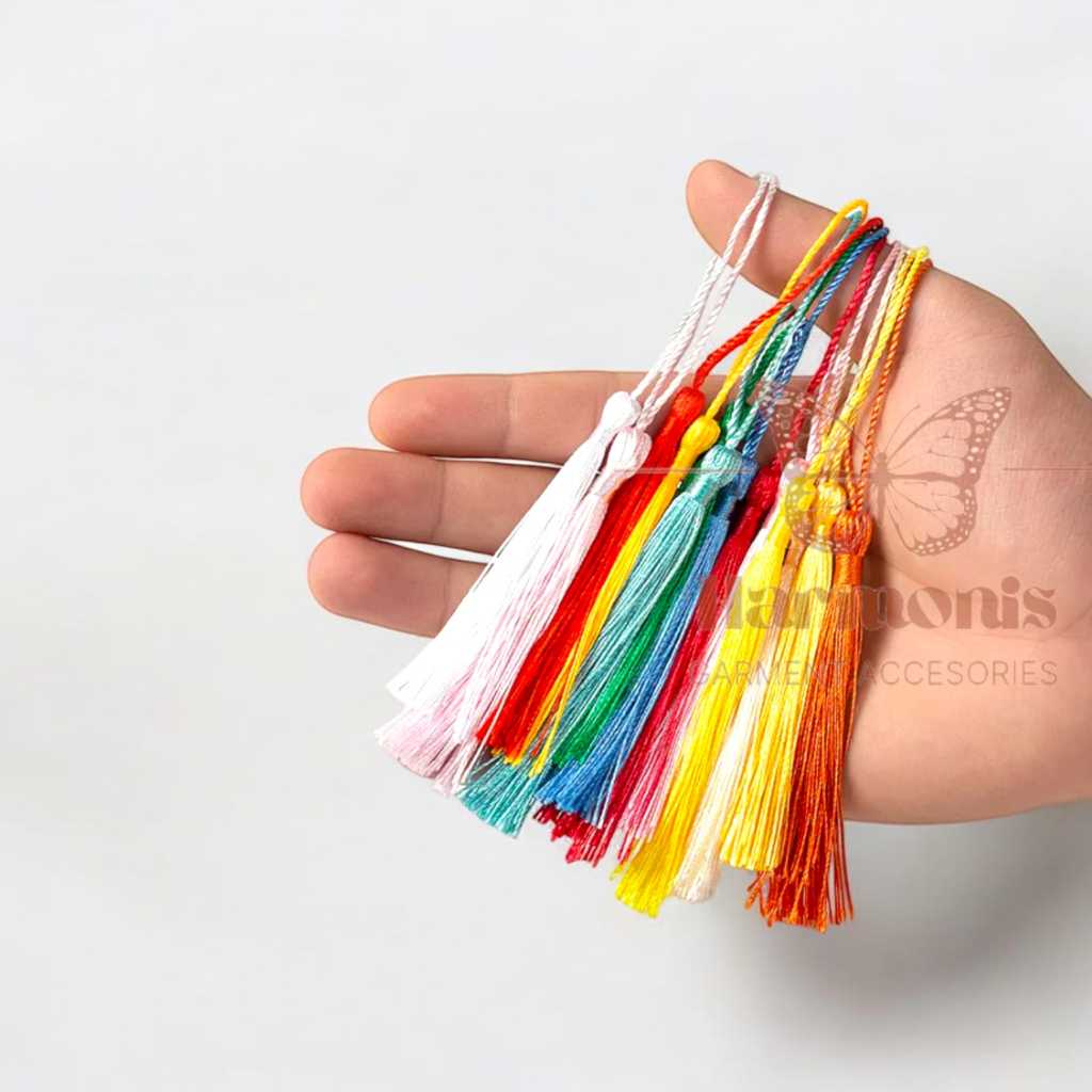 

Tassel Rumbai Tali Tasel Rumbai Aksesoris Kerajinan Tangan DIY Tasel Pembatas Buku Panjang 8mm