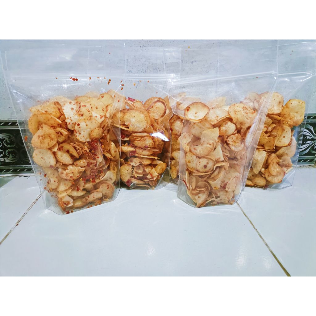 

kripik singkong pedas manis dan pedas asin