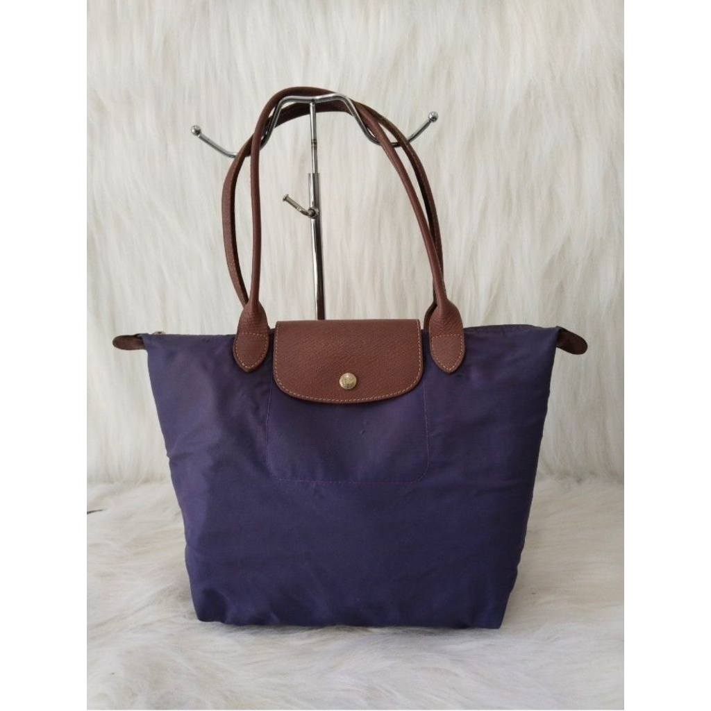 Preloved Tas Tote LC ukuran M, bahan nilon mix kulit, jejak pakai normal