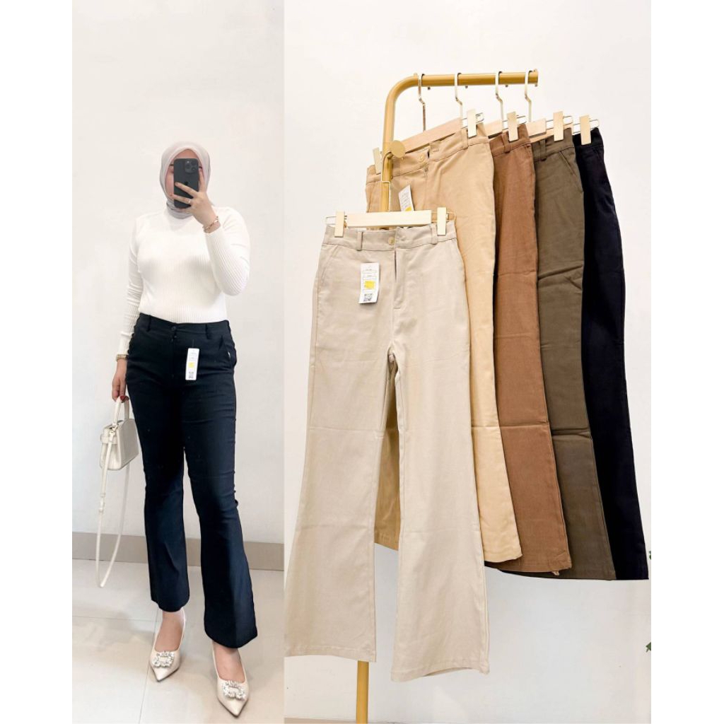 Celana Cutbray Wanita/Celana Cutbray Chino Katun Premium