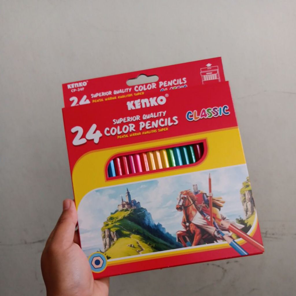 

Pensil Warna Panjang Kenko 24 CP 24F Classic Pensil 24 Warna Kenko CP-24F
