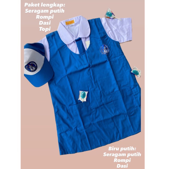 Seragam TK PGRI seragam TK Nasional seragam TK seragam sekolah warna biru pendek murah