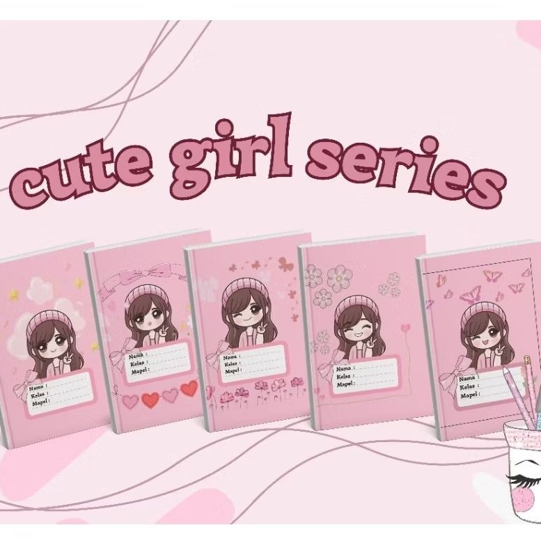 

Buku tulis aesthetic sekolah pink/ cute pink series