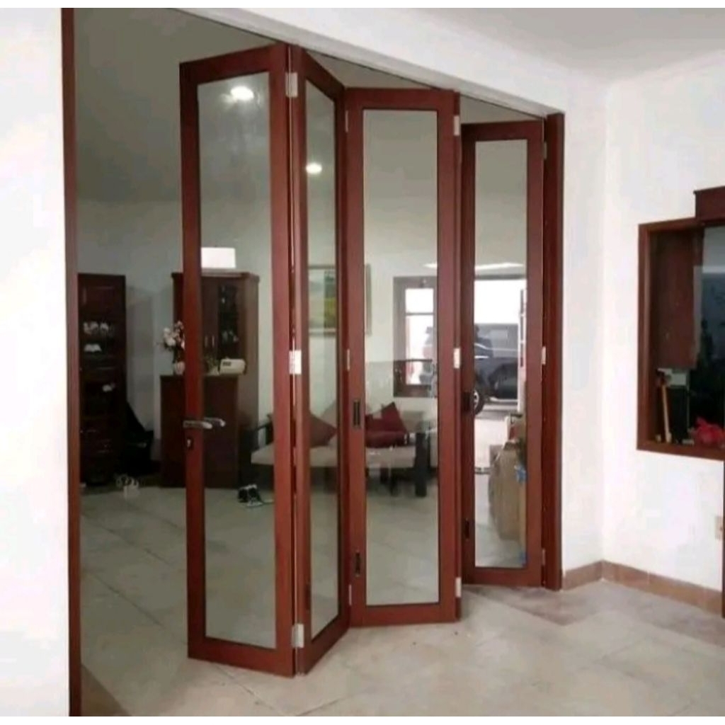 Pintu Lipat Kusen Alumunium + Kaca