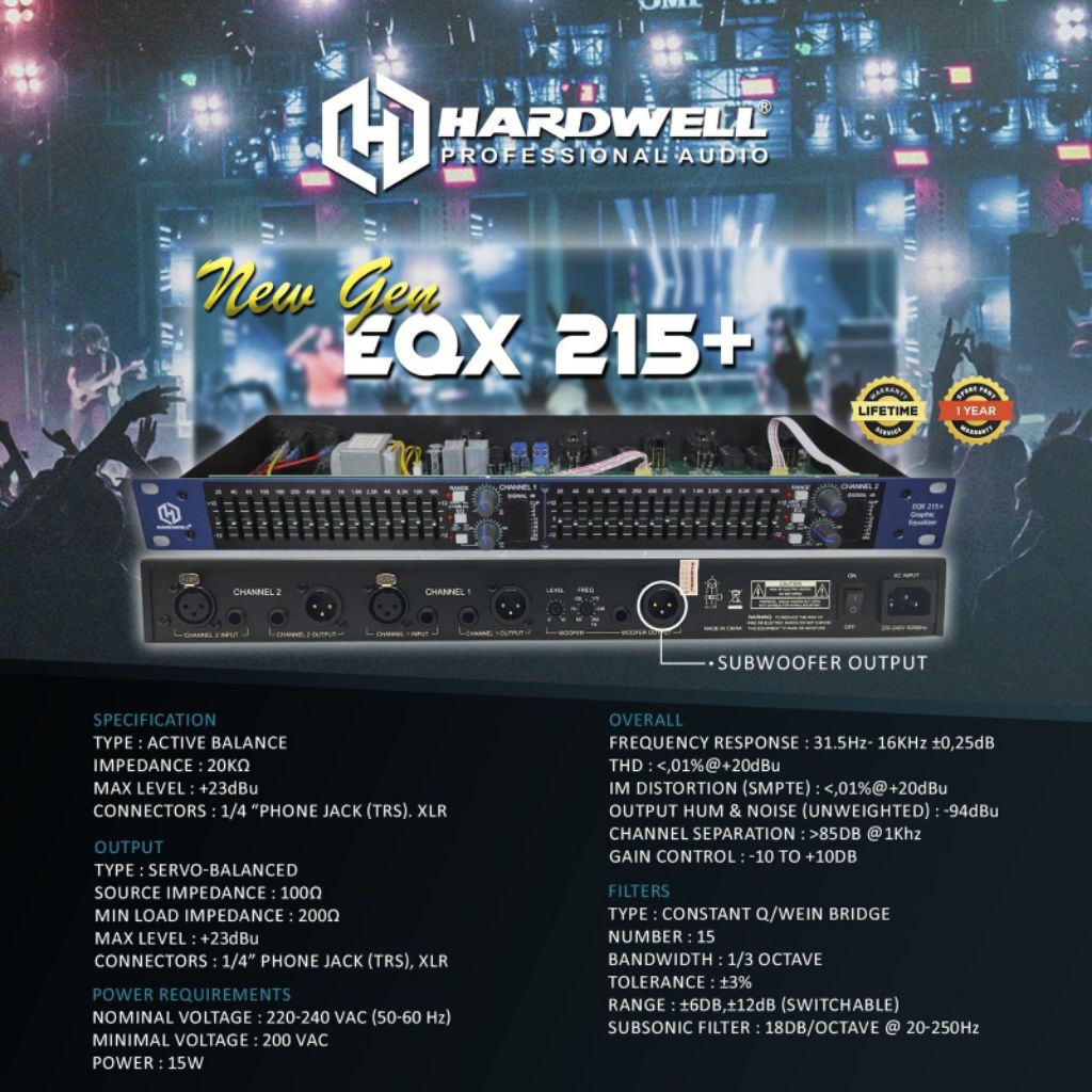 Equalizer hardwell EQX 215+ New Gen Equalizer