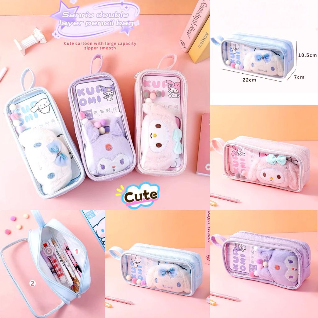 

Kotak Pensil Kuromi Melody Cinnamoroll | Tempat Pensil Anak SD Karakter Kapasitas Besar | Tempat Alat Tulis Anak PVC Free Boneka