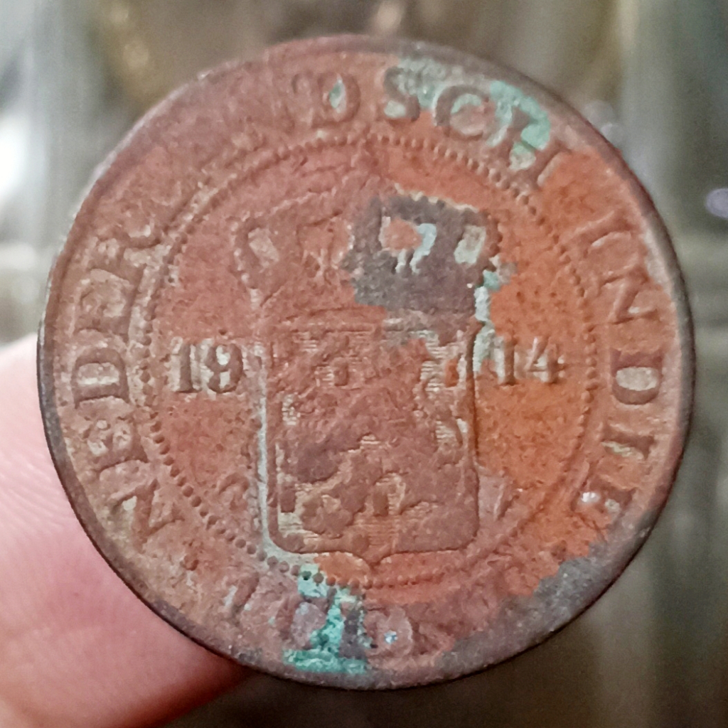 Koin Kuno Bengol Nederlandsch Indie 1 Cent Tahun 1914