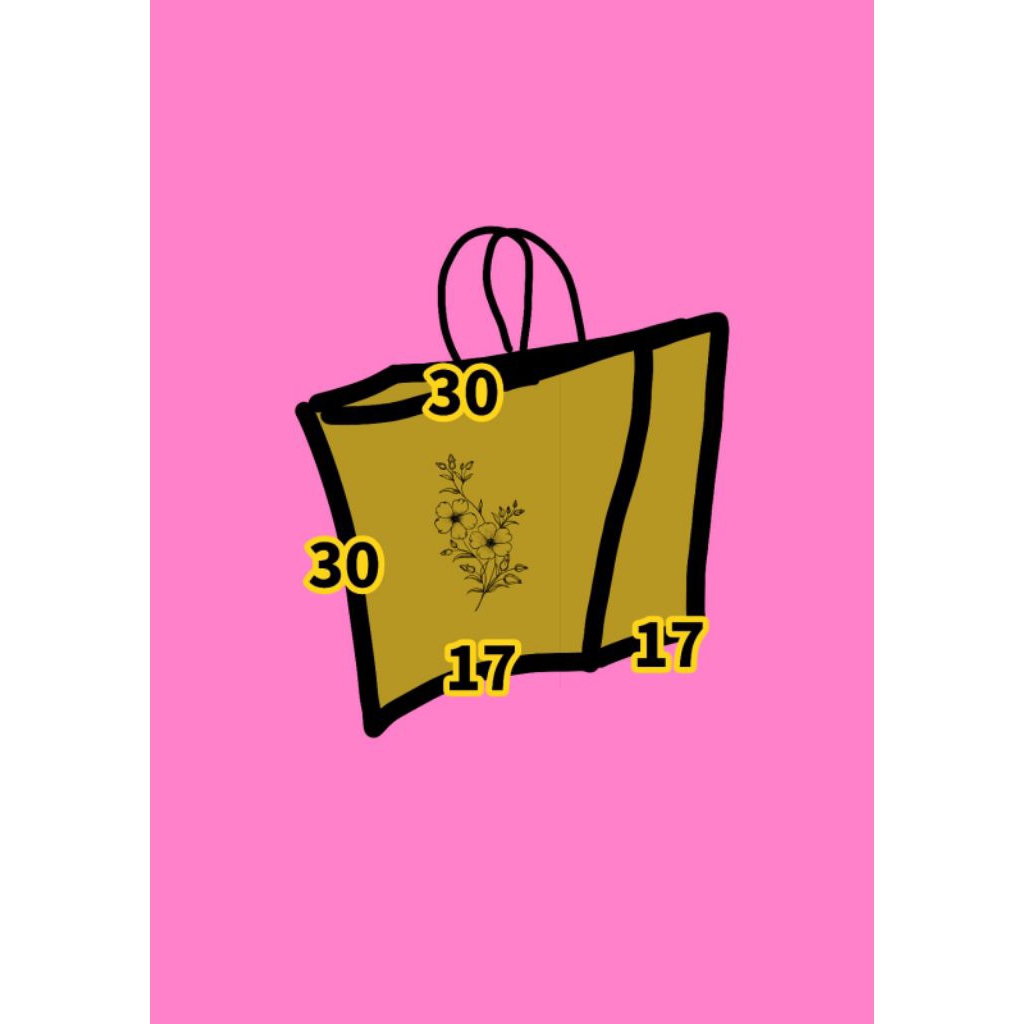 

paper bag buket 30 x 30 x L 17 v2 coklat sablon