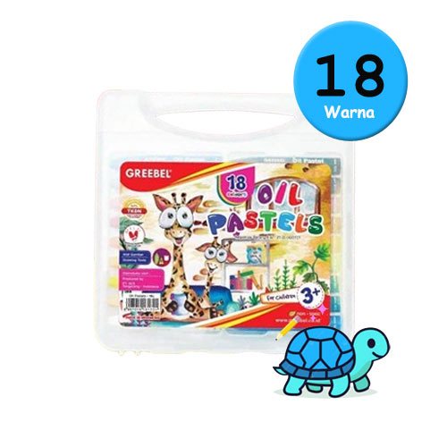 

GREEBEL Crayon Non-Toxic Krayon 18 Warna Alat Tulis Mewarnai Anak ASLI ORIGINAL