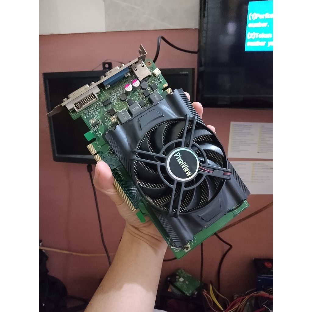 VGA NVIDIA 9800GT 1GB DDR3 256BIT tanpa pin power vga