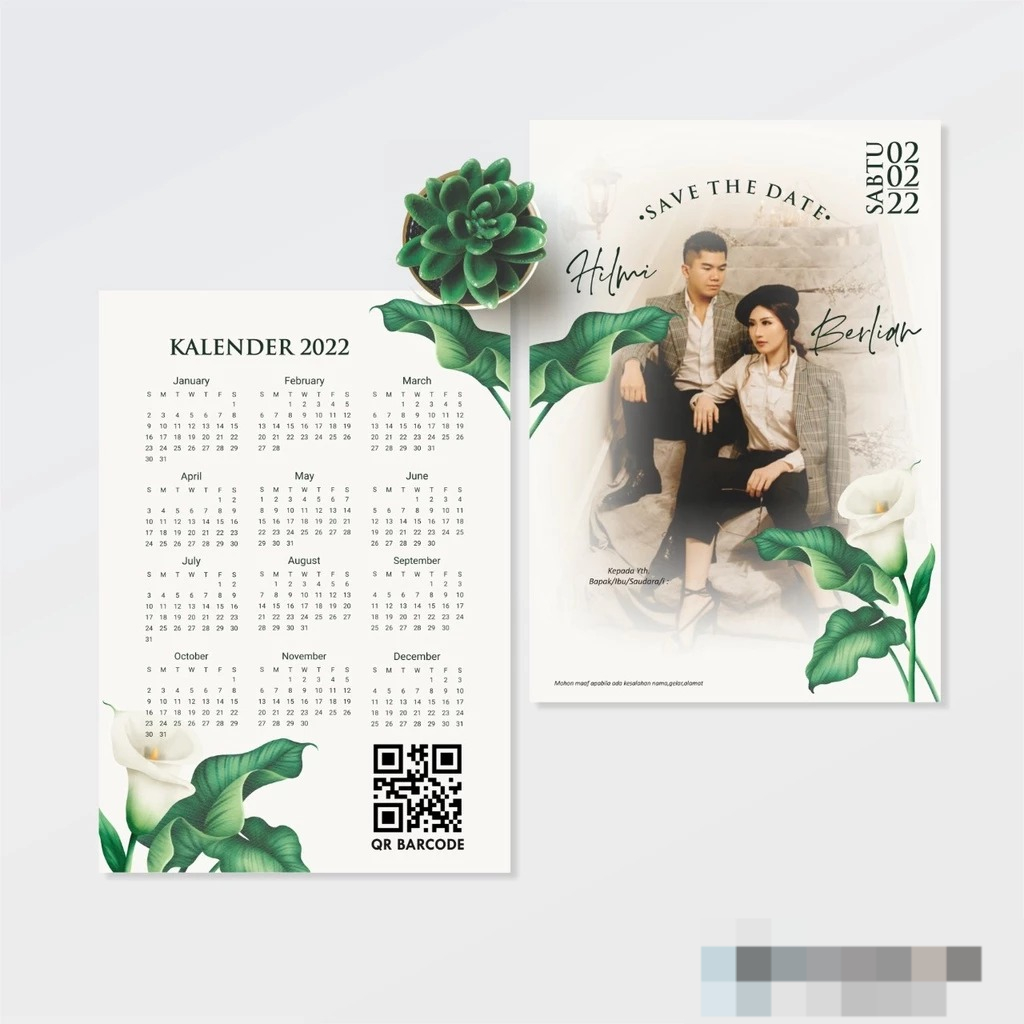 UNDANGAN PERNIKAHAN CUSTOM FOTO - CETAK UNDANGAN NIKAH PREMIUM FULL COLOUR