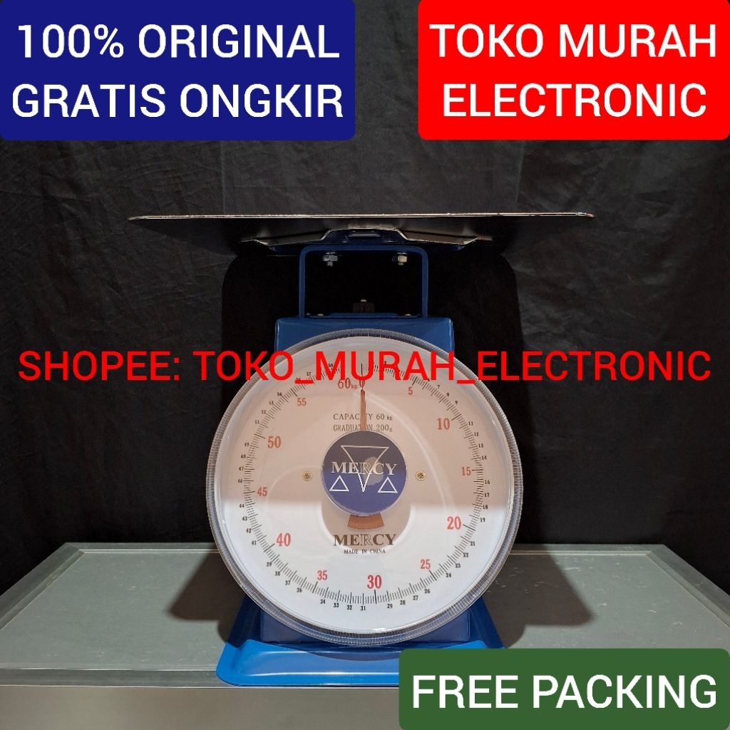 TME - Timbangan Mercy 60Kg Original Piring Datar Timbangan Jarum Sayur Buah Duduk