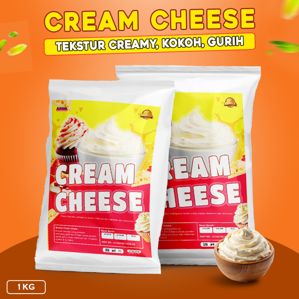 

CREAM CHEESE POWDER / BUBUK TOPPING CREAM KEJU 1KG / CREAM CHEESE TOPPING MAKANAN DAN MINUMAN