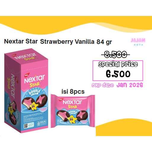 

Nextar Star Double Cream Strawberry Vanilla 84 gram