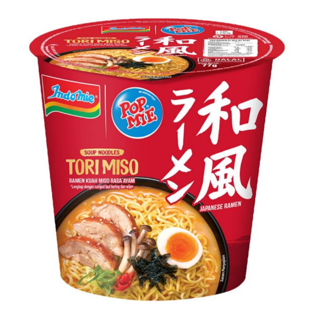 

Pop Mie Mi Instan Premium Tori Miso Japanese Ramen Cup 77 g