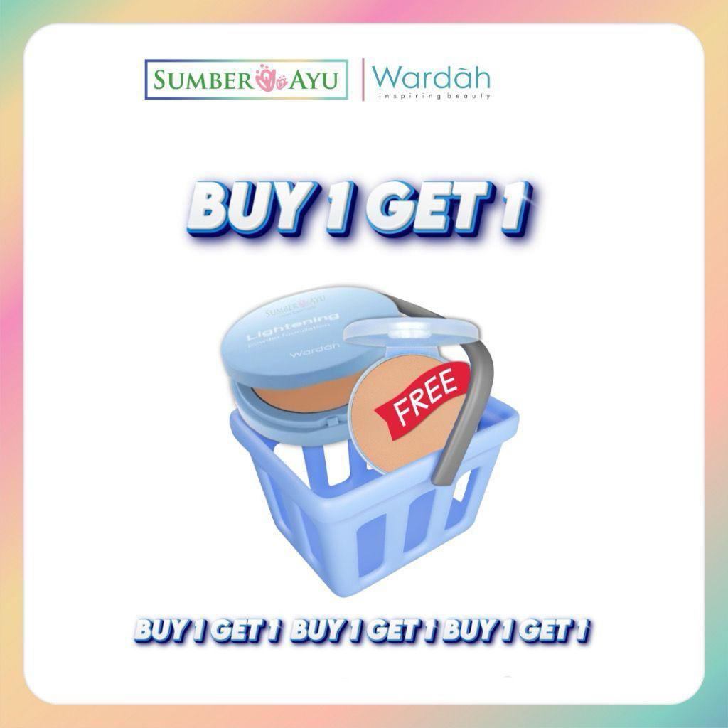 Buy 1 get 1 bedak wardah Kaca free Refil Lightening