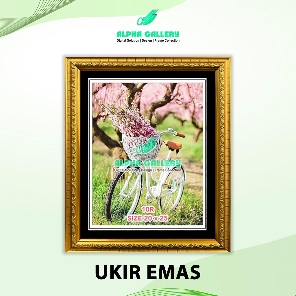 Pigura / Frame 10R Emas Ukir
