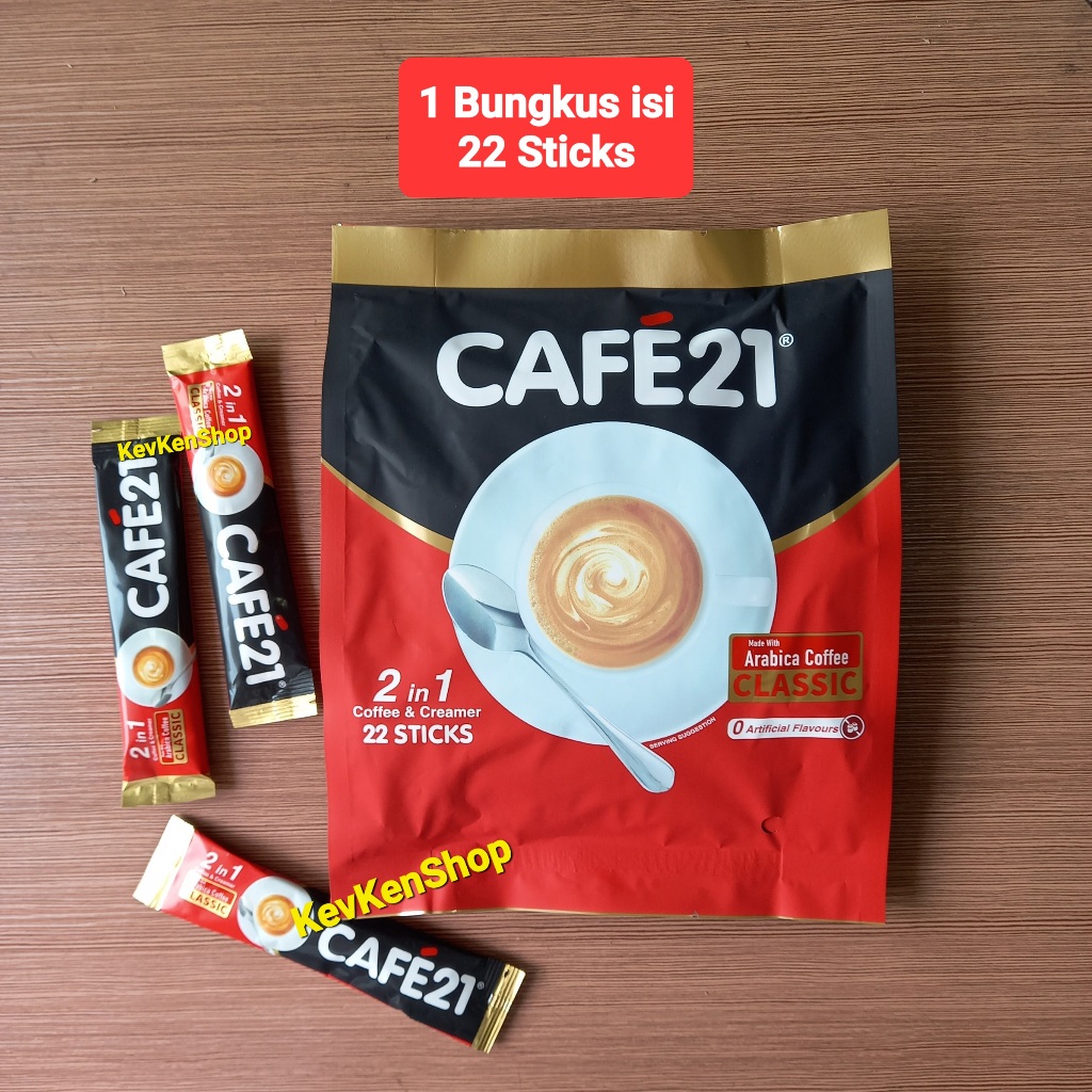 

Kopi CAFE 21 Made in Singapore Cafe21 Coffee Creamer No Sugar Tanpa Gula Isi 22 Sachet BPOM