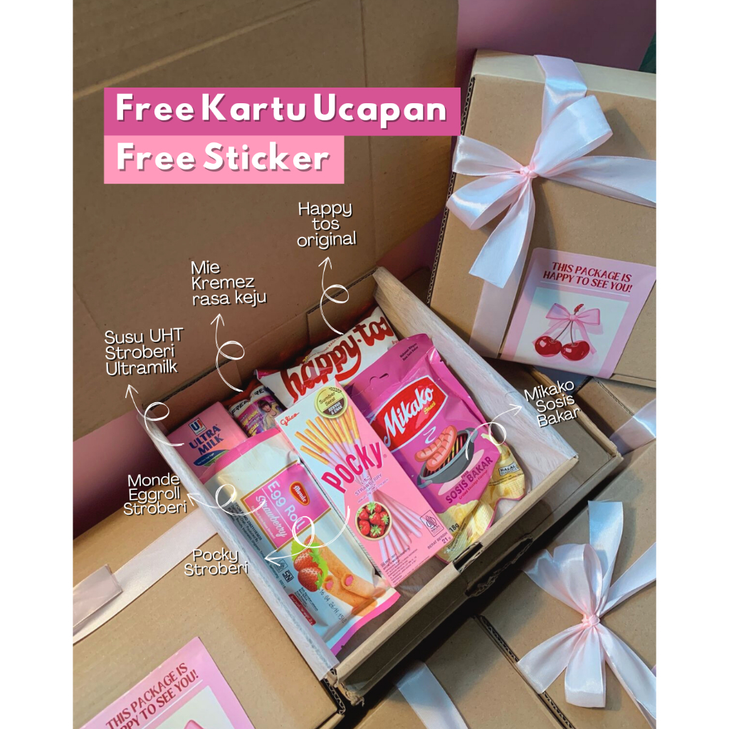 

Nalandra Snackbox Hampers Pink Edition Snack Premium Untuk Kado Ulang Tahun dan Wisuda