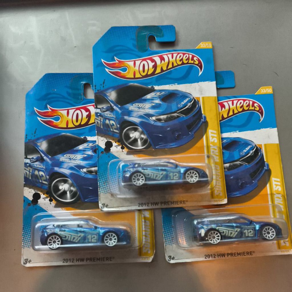 Hot Wheels 2012 HW Premiere Subaru WRX STI Biru