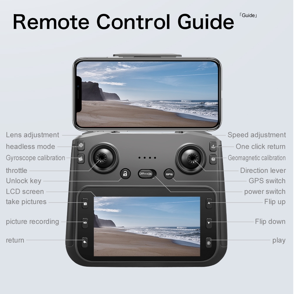 Drone GPS gimbal 3sumbu SX1, transmisi gambar layar lebar 5000m, kendali jarak jauh pemosisian GPS