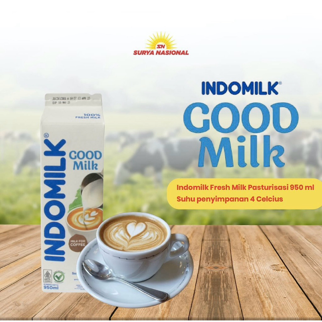 

Indomilk Fresh Milk Susu Pasteurisasi Susu Segar 950ml