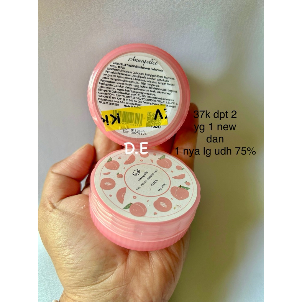 kkv nail polish remover pads dapat 2 preloved dan new