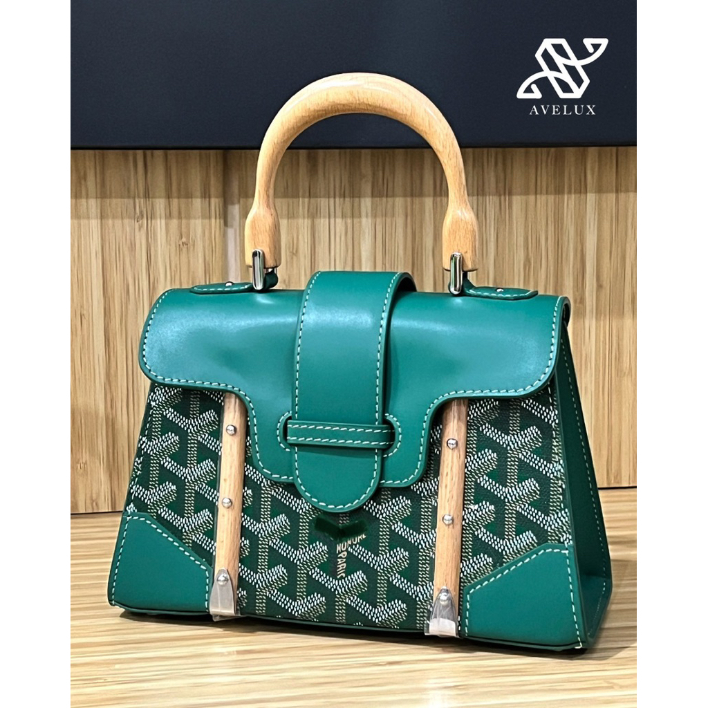 G Saigon Mini Structure Bag in Green PHW