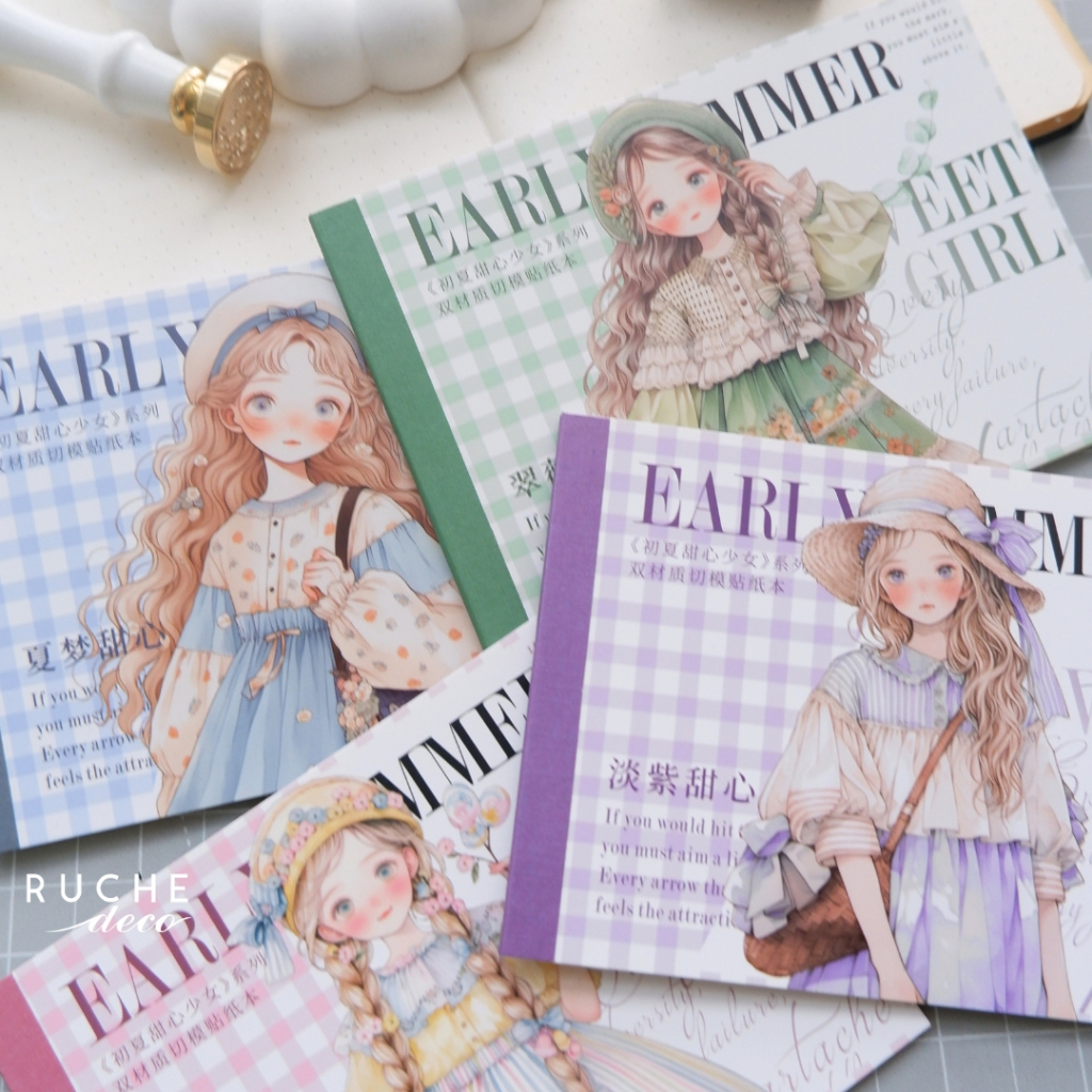 

RUCHE DECO - Sticker Book 12 - Early Summer / Sticker Set Dekorasi Hiasan Bujo Bullet Jurnal Journaling Journal Scrapbook / Set Stiker Notebook