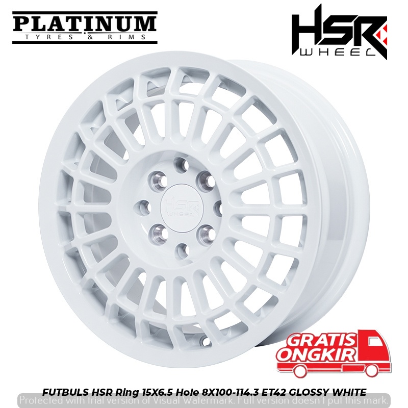 VELG HSR FUTBULS RING15 PUTIH COCOK UNTUK JAZZ YARIS BRIO AVANZA LIVINA XENIA