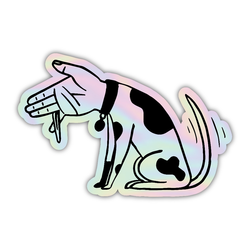 

Z440 sticker anjing aesthetic, stiker hologram satuan