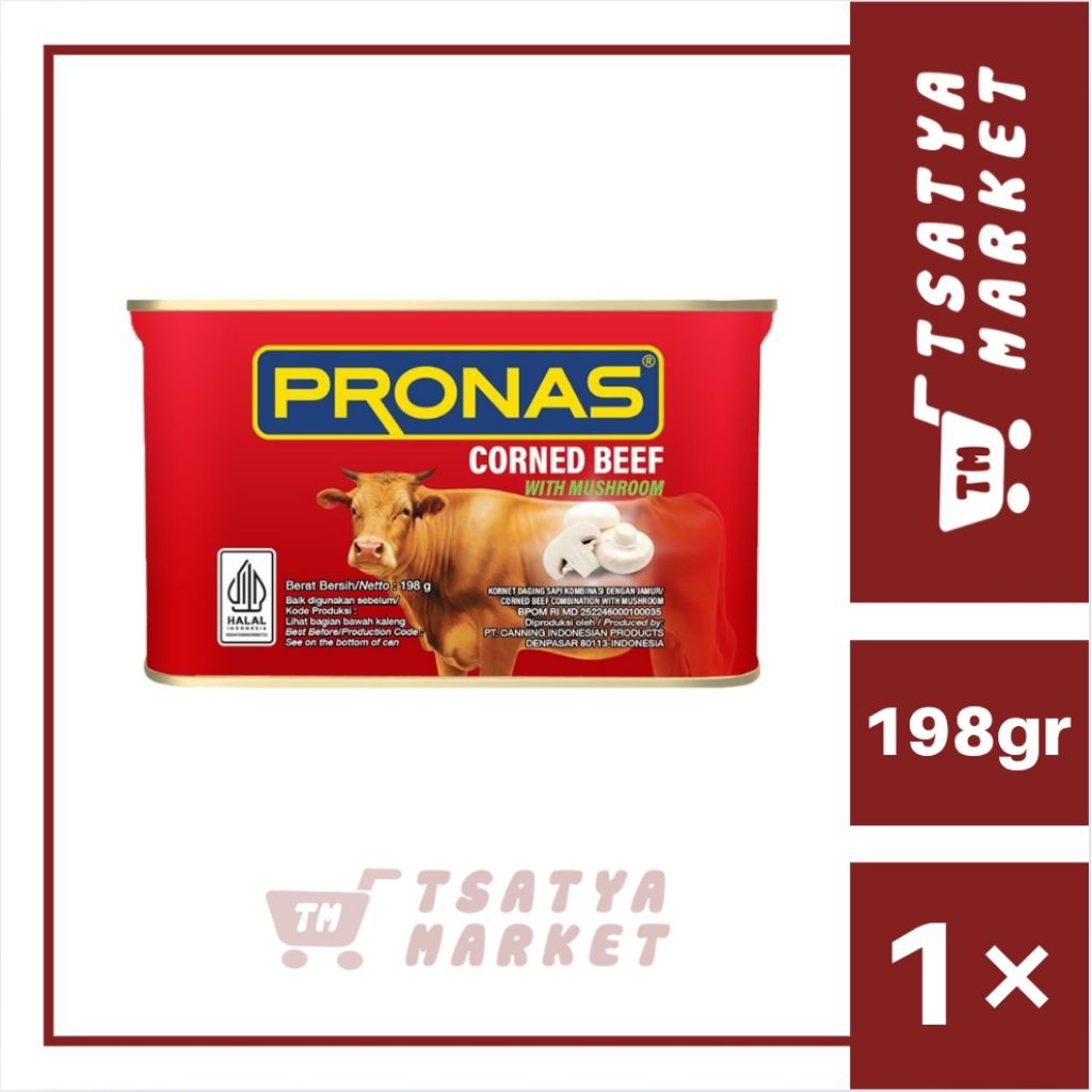 

PRONAS CORNET BEEF WITH MUSHROOM / KORNET JAMUR 198GR