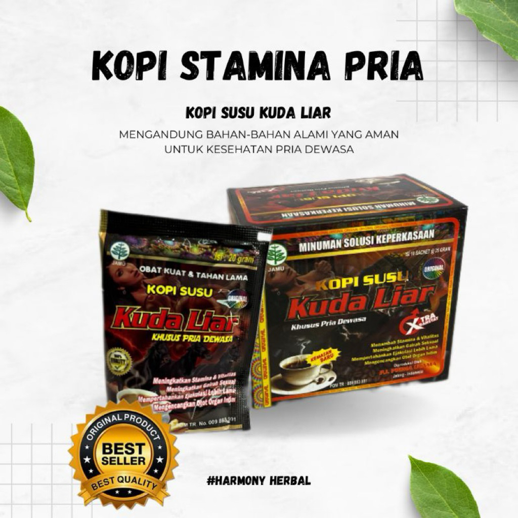 

kopi susu kuda liar asli isi 10 sachet original