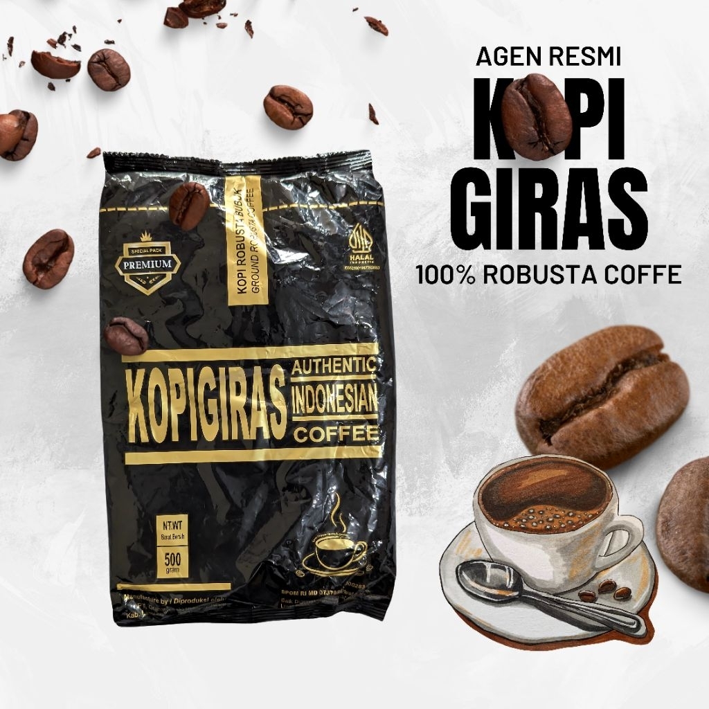 

KOPI GIRAS PREMIUM asli 500g 100% kopi robusta asli kopi giras original Indonesia