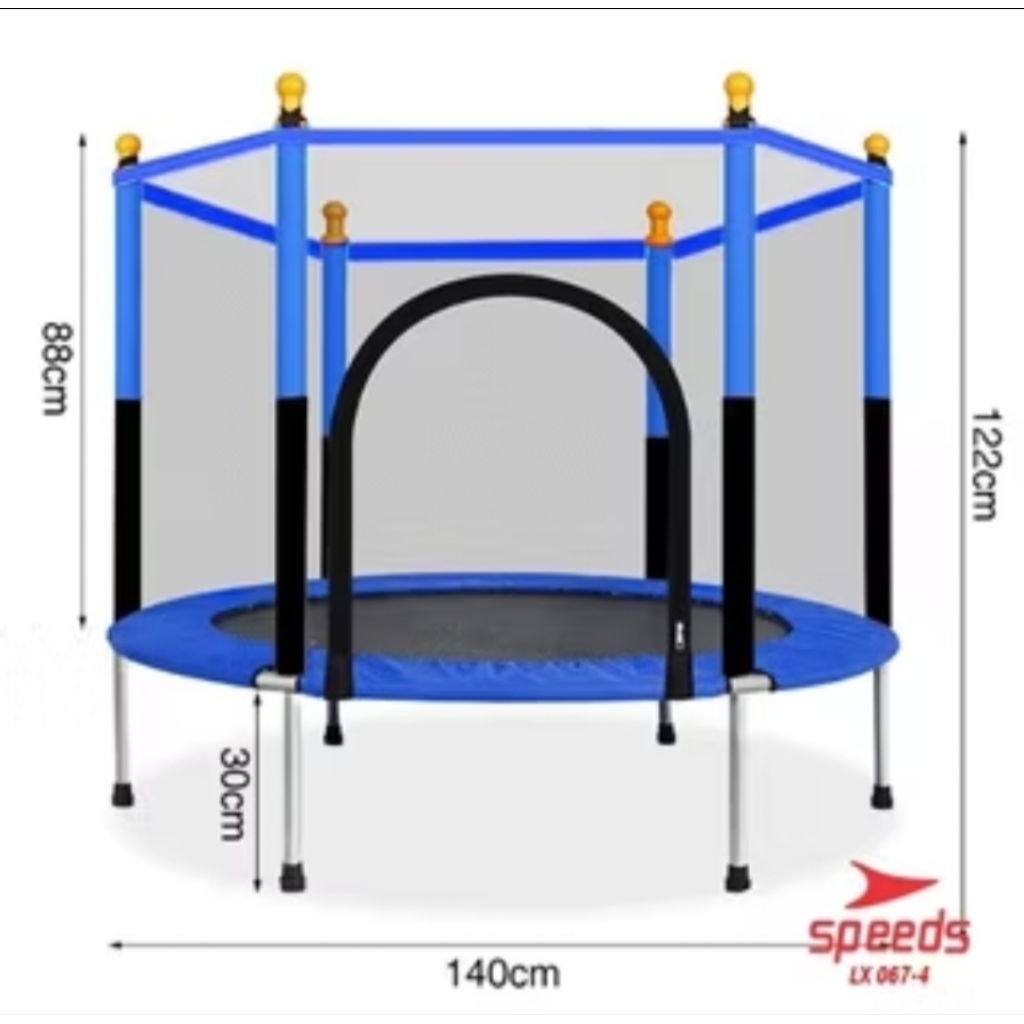 SPEEDS TRAMPOLINE MAINAN ANAK 55INCH Trampolin Preloved