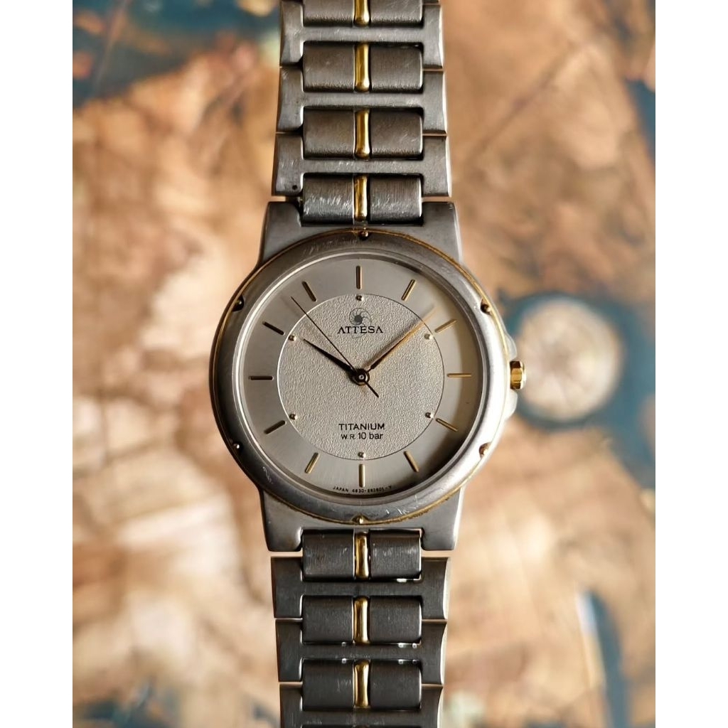 Jam Tangan Pria Citizen Attesa Titanium Two Tone