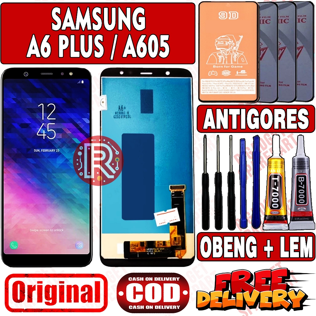 LCD SAMSUNG A6 PLUS / A605 ORIGINAL OEM FULLSET LCD TOUCHSCREEN