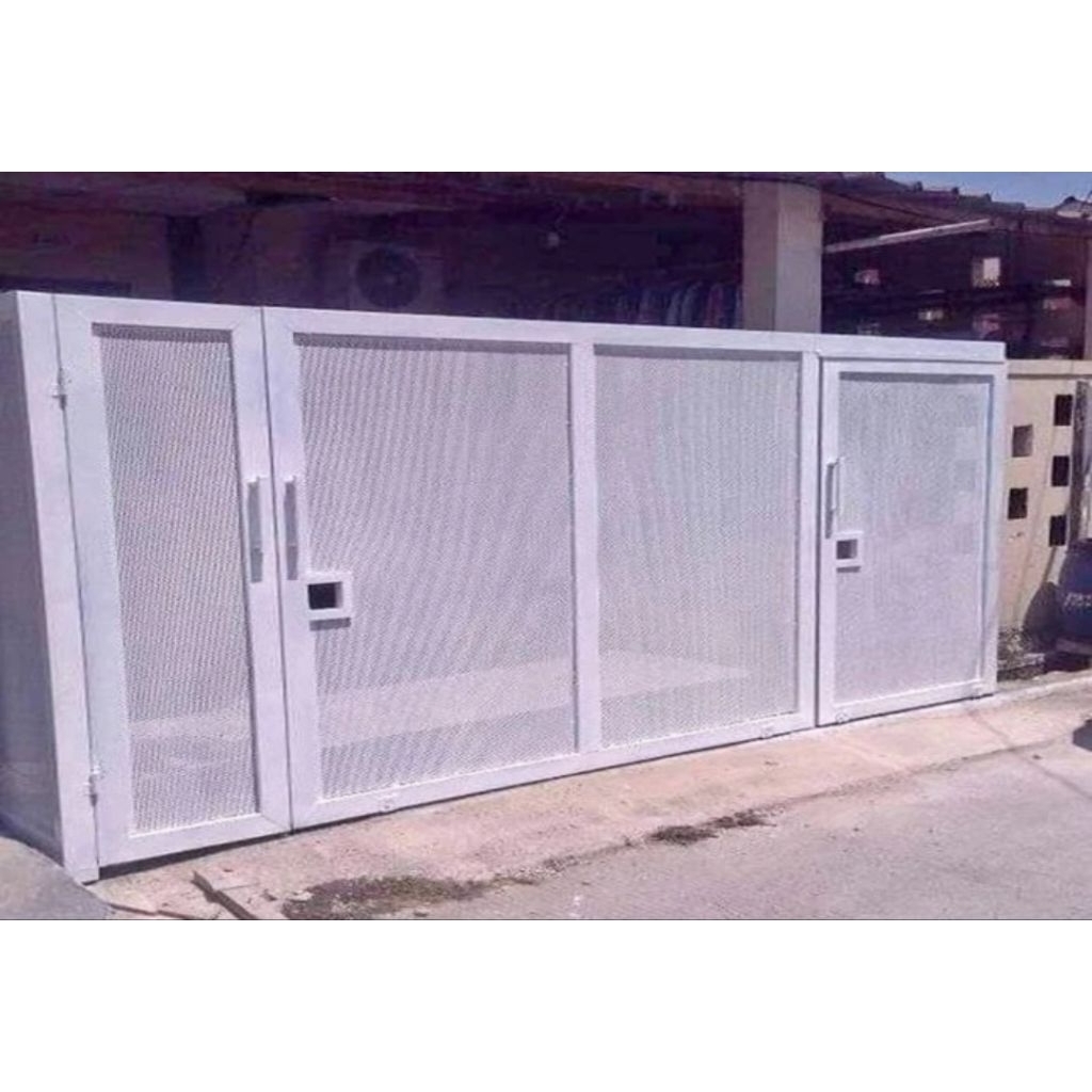 pagar minimalis perforated modern