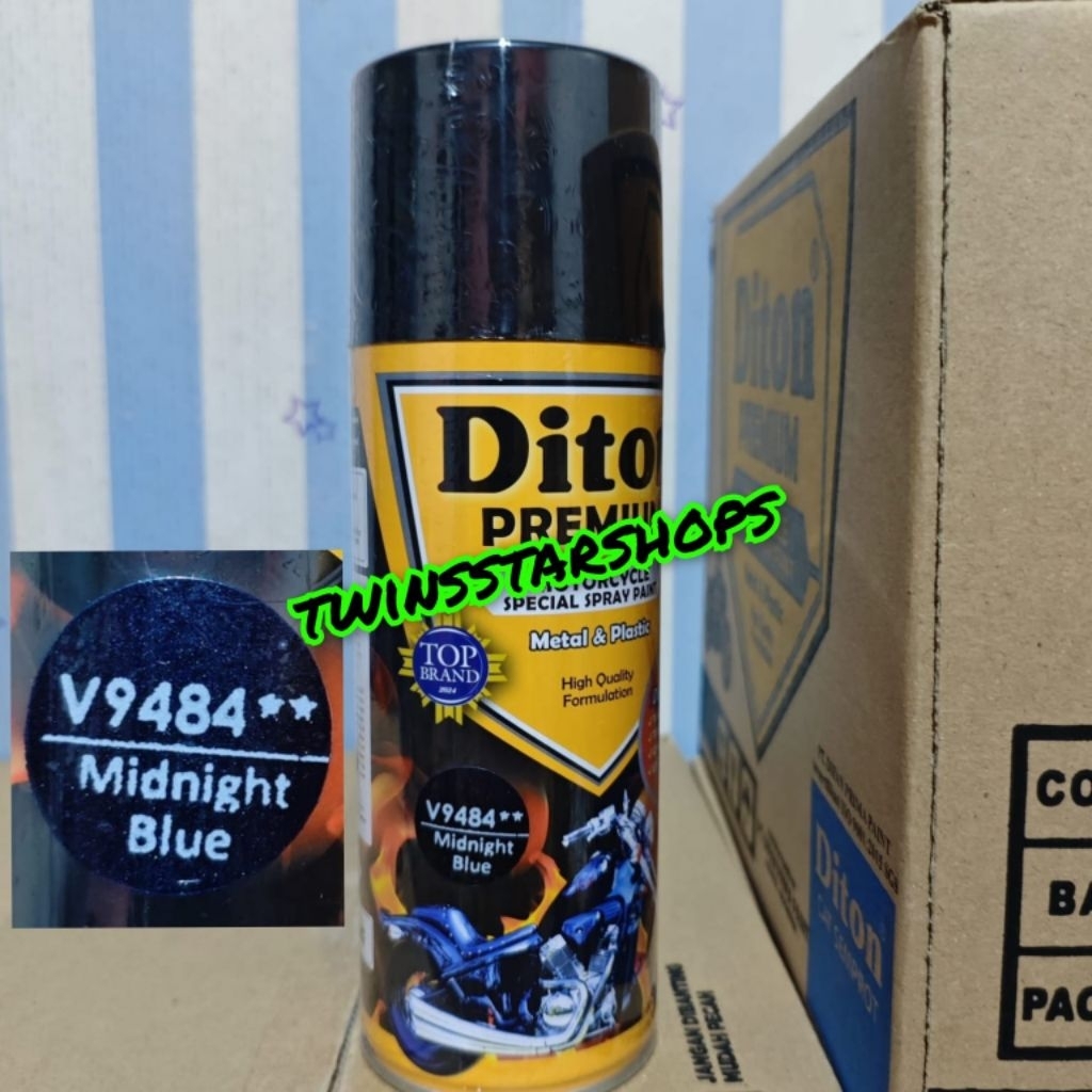 Pilok Pylox Cat Diton Premium Midnight Blue 9484 Biru Navy Metalic V9484 Glossy Mengkilap 400c