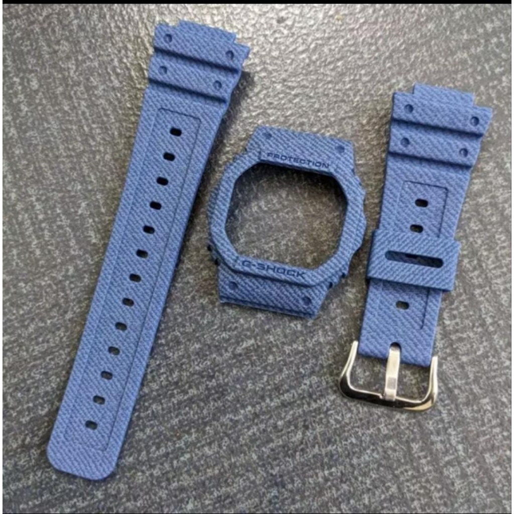 strap Bezel Casio G-Shock DW 5600 blue denim