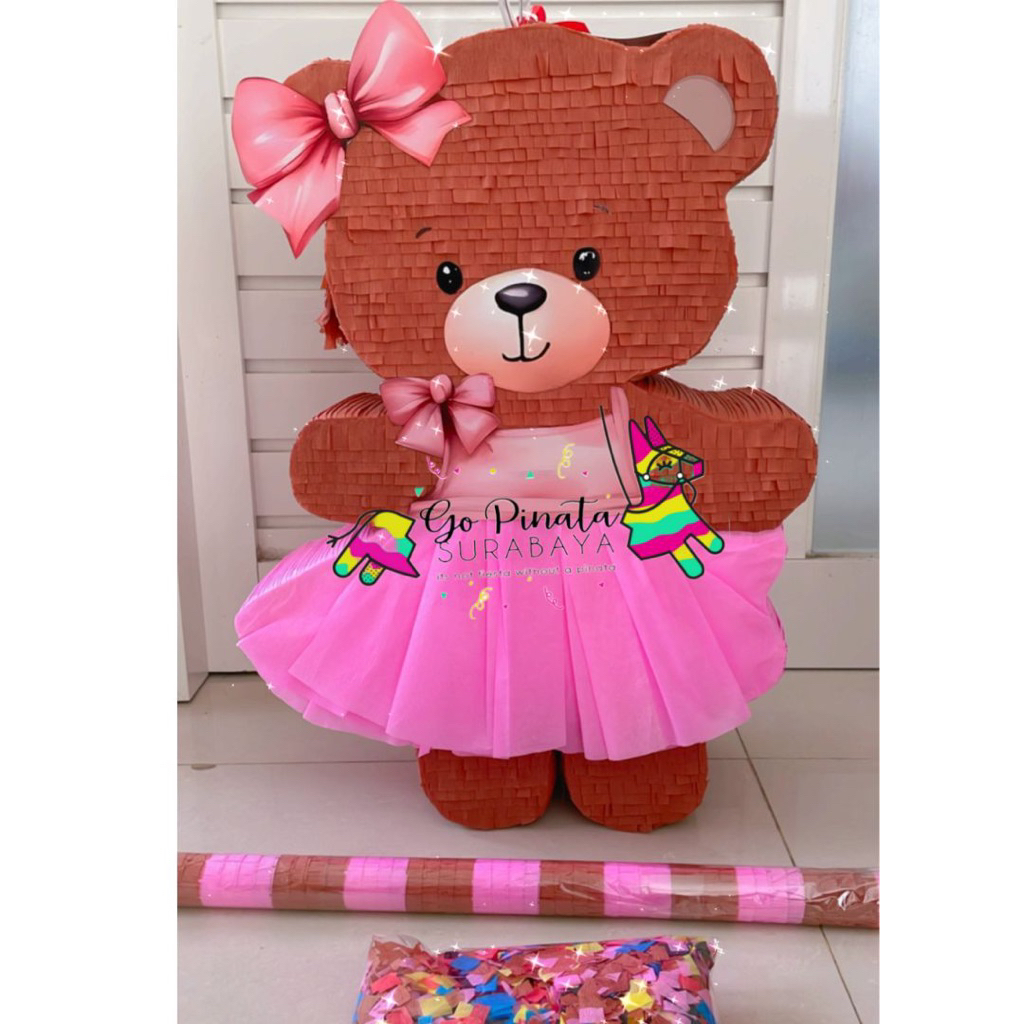 pinata ulangtahun teddybear pinata beruang pinata custom pinata tarik pinata pukul pinata surabaya