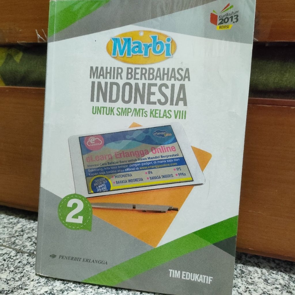 Preloved buku bahasa indonesia kelas 8, penerbit erlangga
