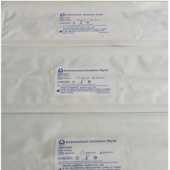 Stilet PAHSCO. Endotracheal Intubation Stylet. Endo Stylet Tube/Stylet Pashco Bayi,Anak dan Dewasa