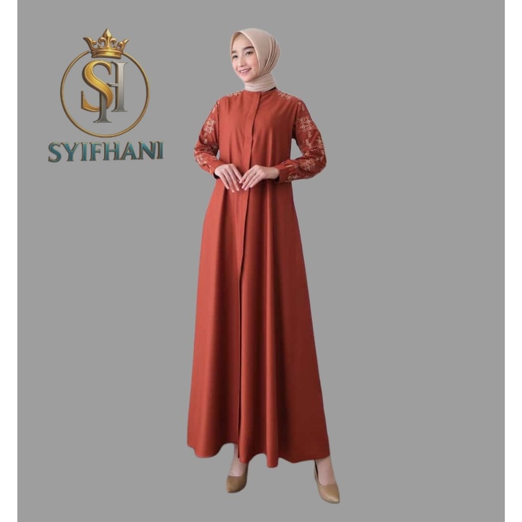 Syifhani - Gamis Terbaru Hajrah Zulfa Bordiran Komputer Bahan Katun Toyobo